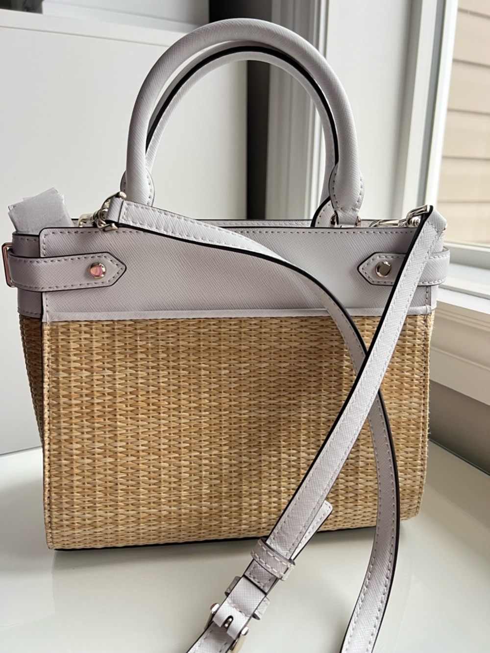 kate spade Straw Shoulder Bag with Light Cream Trim - Picture 2 of 4